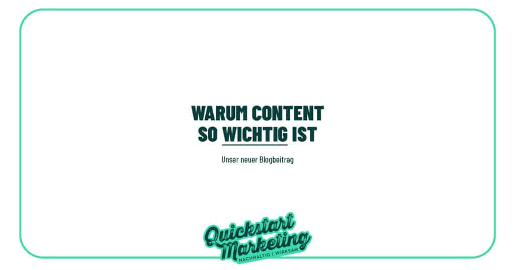 Warum Content so wichtig ist