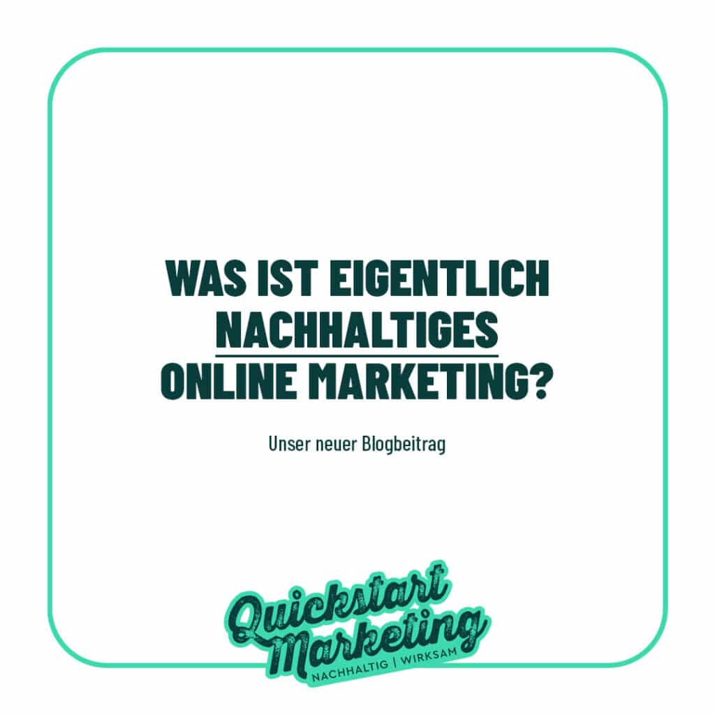 Nachhaltiges Online Marketing