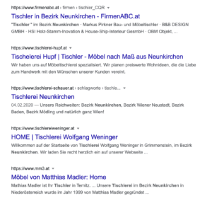 meine Website wird NICHT GEFUNDEN