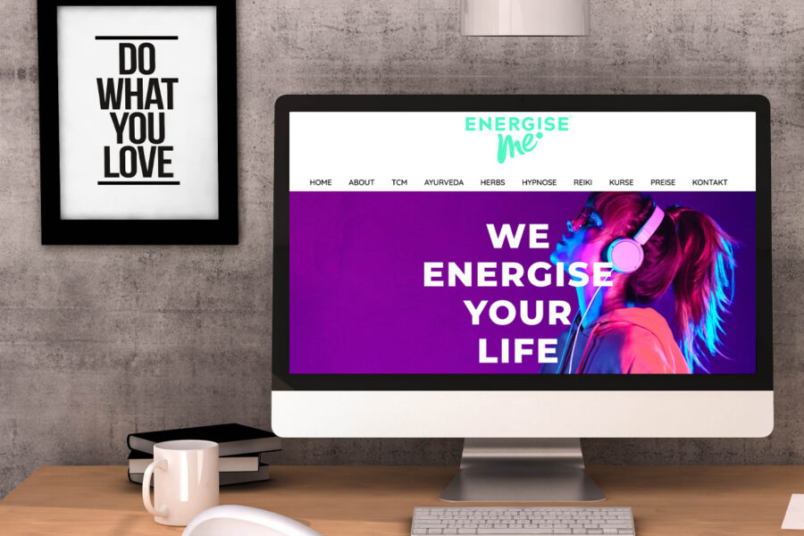 Energise Me – Webdesign