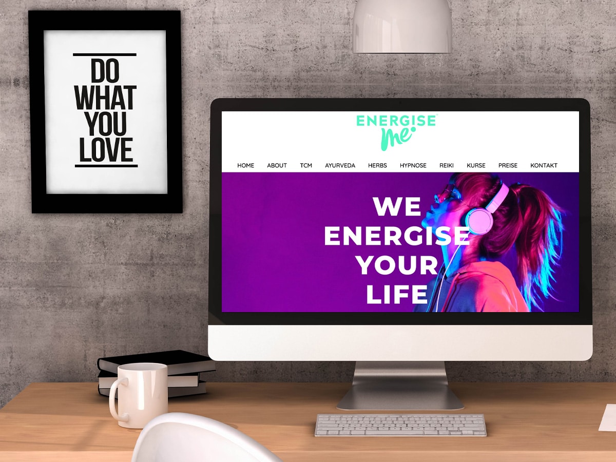 Energise Me – Webdesign
