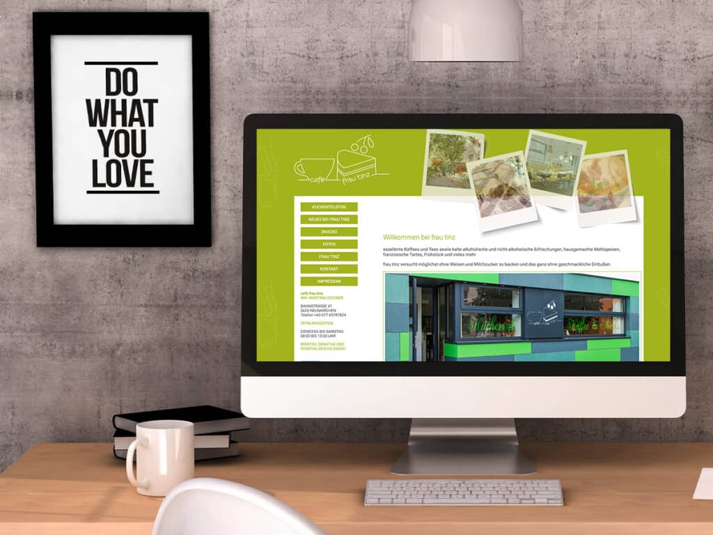 Webdesign Cafe Frau Tinz