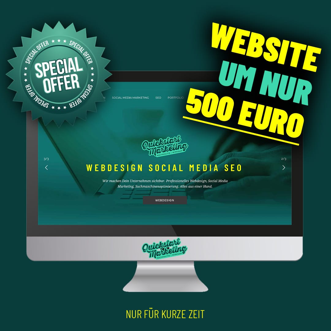 Die Website um 500 Euro